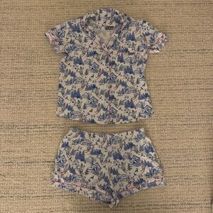 Roller Rabbit Skiiers Short Pajama Set